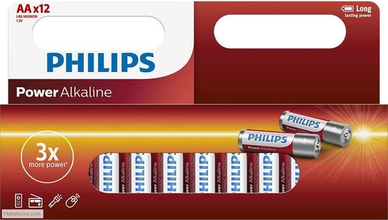 Philips Power Alkaline - AA-Batterien - 12 Stück