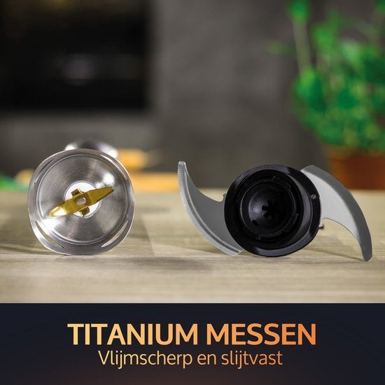 JAP Appliances ForceBlend F3 - 7in1 Stabmixer-Set (1500W) - Inklusive Küchenmaschine, Messbecher, Spiralschneider, Schneebesen und Rührbesen - Für Suppe, Fleisch, Smoothies und Baby-Snacks - Schwarz/RVS