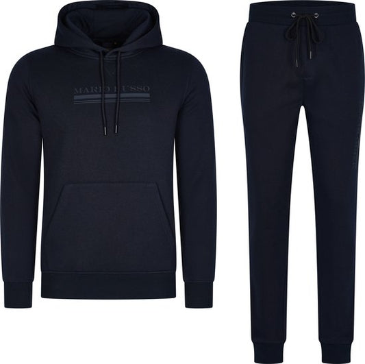 Mario Russo Trainingsanzug Anselm- Hausanzug - Jogginganzug - Hoodie - Schwarz - XXL