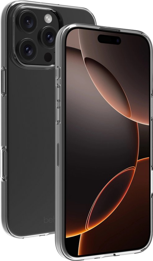 BeHello Case iPhone 16 Pro - Dünne Gel-Hülle - Flexible iPhone 16 Pro Hülle aus ökologischem Kunststoff - Transparent