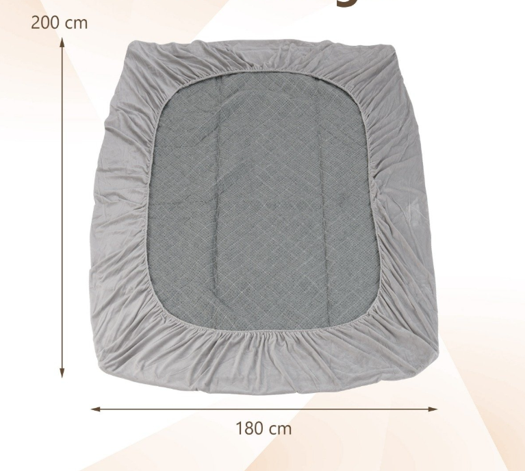 Luxus-Matratzenschoner - superweiche Matratzenauflage mit tiefen Ecken - 180 x 200 cm - atmungsaktiv & komfortsteigernd - Grau