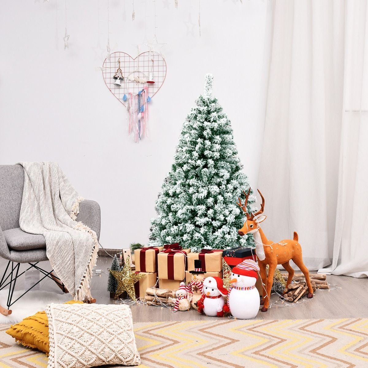 Coast 135 cm großer Weihnachtsbaum verschneit mit Metallständer