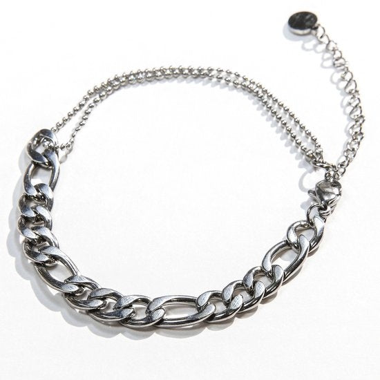 Laura Ferini Damenarmband Prego Silber - Silbergliederarmband - 18K Weißgold vergoldet - Schmuck - Accessoires - Schmuck - Damenarmband