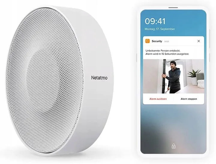 Netamo NIS01 Einbruchschutzsirene - Drahtlos - 110 dB Schall - 130 x 35 mm - Weiß