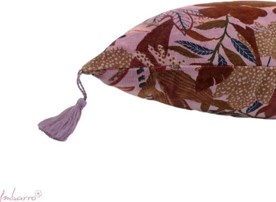Imbarro – Kissen – Zierkissen – Merryl – Lila – 100 % Baumwollsamt – 50 x 50 cm