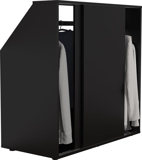 Kleiderschrank schräge Wand Dachgeschoss Schlafzimmer Schiebetüren - Kleiderstange - Lagerschrank geeignet für schräge Wände