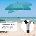 WOLTU Garten-Sonnenschirm, rund, Ø 155 cm – Blau – UV-beständig – Wasserdicht – Für Terrasse, Balkon und Strand