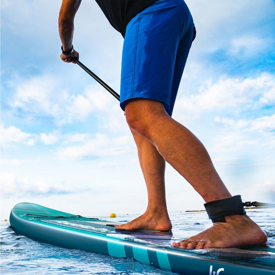 LifeGoods PaddlePro SUP Board Pro - Pro Set - Aufblasbares Paddle Board - Max. 150KG - 320x81cm - Tiefes Aqua