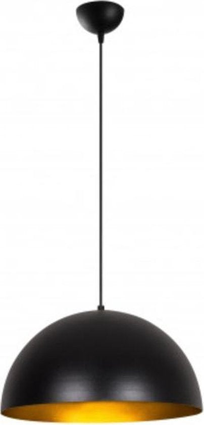 Moderne Pendelleuchte schwarz gold 40 cm | Canti