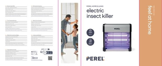 Perel Insektenvernichter, elektrisch, Spannungsnetz 2800 V, herausnehmbare Auffangschale, 30 mÂ², Metall