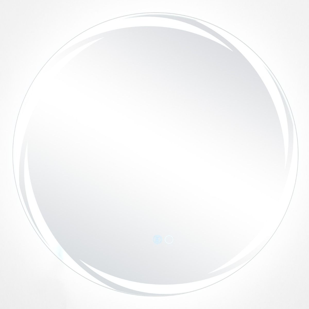 Coast 60x60 cm LED-Badezimmerspiegel Rund Silber mit dimmbarer 3-Farben-Beleuchtung, Anti-Beschlag und Memory-Funktion