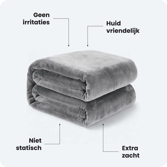 Luft Fleece Decke - 230x200cm - Extra groß und super weich - Kariert - Sofadecke - Fleece Kariert - Warme Decke für Sofa