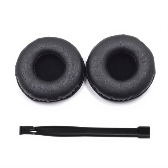 Ohrpolster-Set für AKG-Kopfhörer – N60NC Wireless-Ohrpolster – Kunstleder mit Memory-Schaum – Schwarz