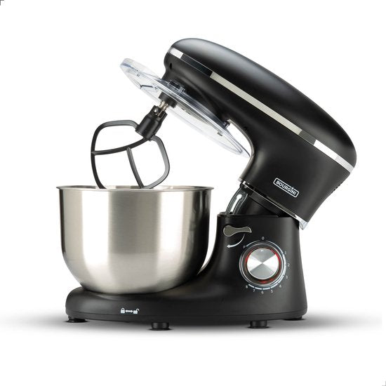 Bourgini - Kitchen Chef Plus – XL-Küchenmaschine – 6,2-Liter-Rührschüssel – 3 Zubehörteile – 1,2 kg Pizza-/Brotteig kneten