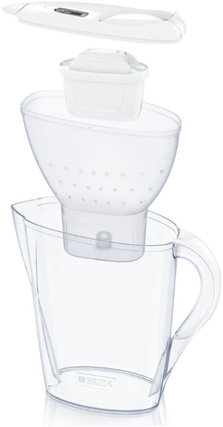 BRITA – Wasserfilterkanne – Marella XL – 3,5 l – Weiß – inkl. 1 MAXTRA PRO ALL-IN-1-Filterkartusche