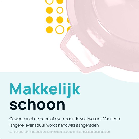 MOA Gusseisen-Kasserolle - 5,7L - Für alle Wärmequellen inkl. Induktion - Mit Deckel - Ø 26cm - Antihaftbeschichtung - Flieder