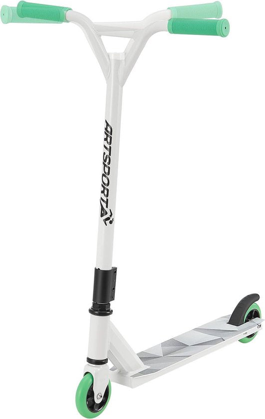 Stunt Scooter Futuristisch in Weiß Grün