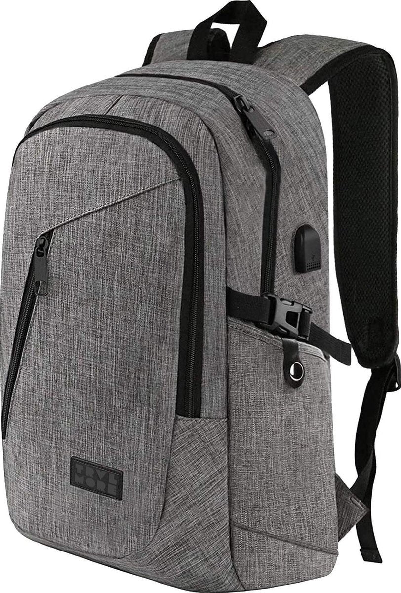 TRVLMORE Rucksack - 25L - 15.6 Zoll - Laptop-Rucksack - Schultasche - Unisex - Spritzwassergeschützt Grau