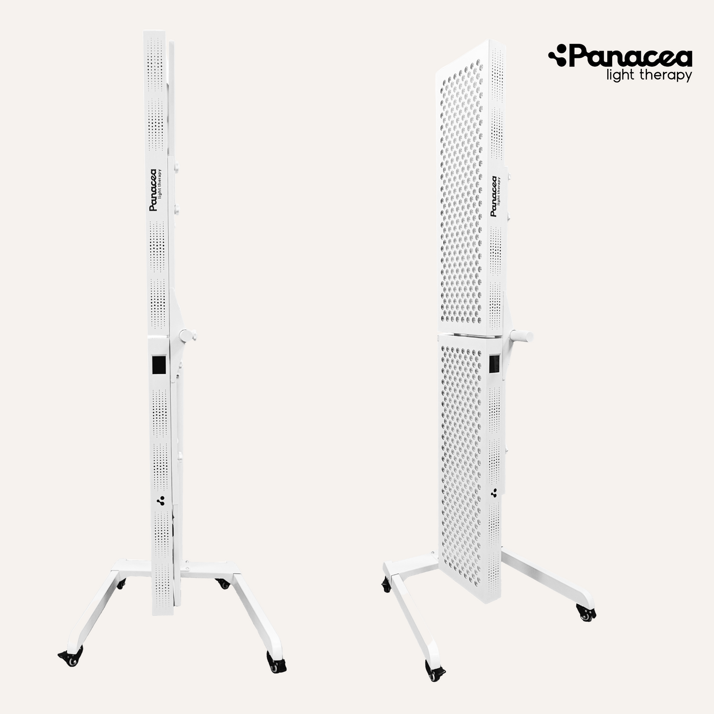 Panacea Light Therapy Mobile Panel Stand - Verstellbare Höhe bis zu 160 cm - Max. 20 kg - Metall - Weiß