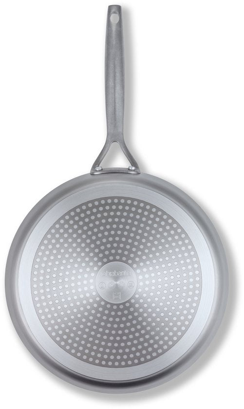 Brabantia Dusk Bratpfanne Ø 28 cm – 100 % PFAS-frei – Keramik-Antihaftbeschichtung – Induktionsgeeignet – spülmaschinen- und ofenfest – Grau
