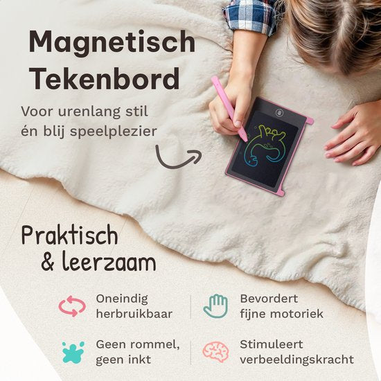 Partizzle 12x Magnetische Zeichentafel für Kinder - Mini Kreidetafel / LCD Zeichentablett mit Bildschirm - Kreatives Zeichnen - Handout Geschenke Lernspielzeug Zeichentafel - Kleine Handout Geschenke - Grabbelton Treat Geschenke - 11 cm / 4 Farben