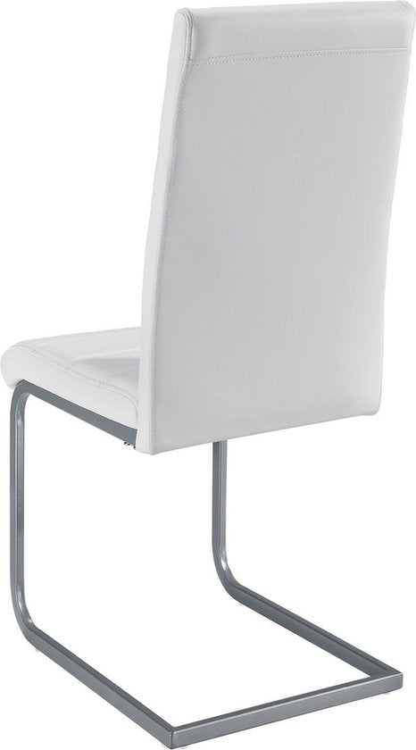 2 Esszimmerstühle / Stuhl - Vegas - Kunstleder - Weiß