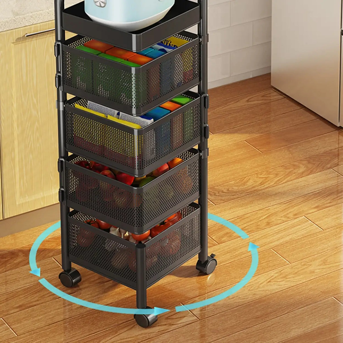 Maxcook MCWA253 Drehbares Küchenregal – 6 Ebenen