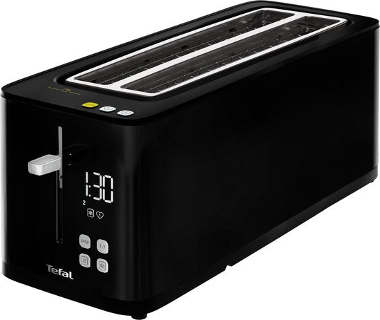 Tefal Smart & Light TL6408 – Toaster XL – 4 Scheiben Brot – Digitalanzeige – 7 Bräunungsstufen – Herausnehmbare Krümelfangschale