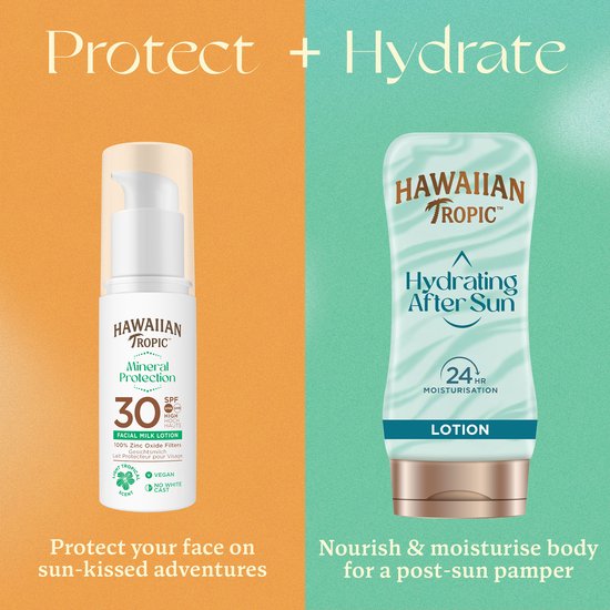 Hawaiian Tropic | Mineralschutz Gesichtsmilch Lotion SPF 30 UVA + UVB Schutz 50 ml