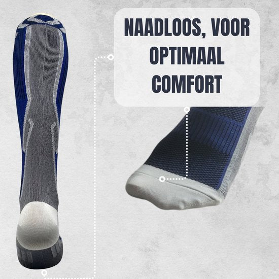 Sandside Support Socks - Kompressionssocken - Laufsocken - Premium Active - Dunkelblau - Größe 36-40 S/M -2 Paar