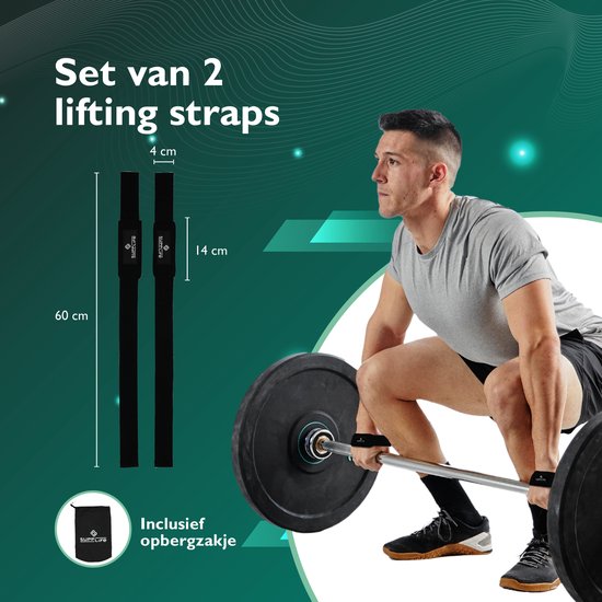 Supplife Lifting Straps – Gewichtheber-Riemen – Fitnessstudio – Hebegriffe/-haken – Fitness, Powerlifting, Crossfit & Krafttraining – Training – Deadlift-Riemen – Schwarz