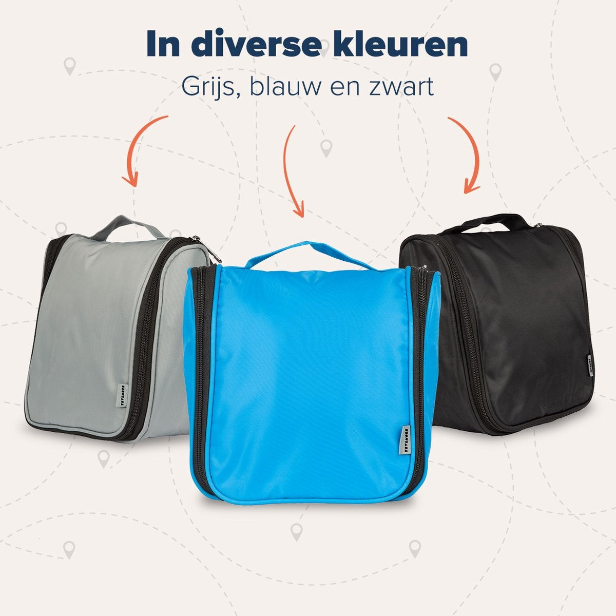 TRVLMORE Kulturtasche - Hängend mit Haken - Unisex - Hellblau