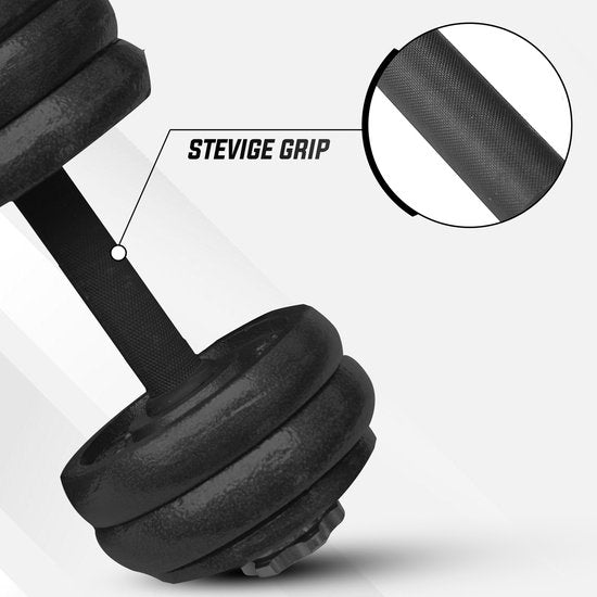 Fitby Dumbells 20KG - Hanteln - Gewichte Set - Einstellbare Hanteln - Hantelset - Hantelset - Gusseisen - Inklusive Aufbewahrungskoffer