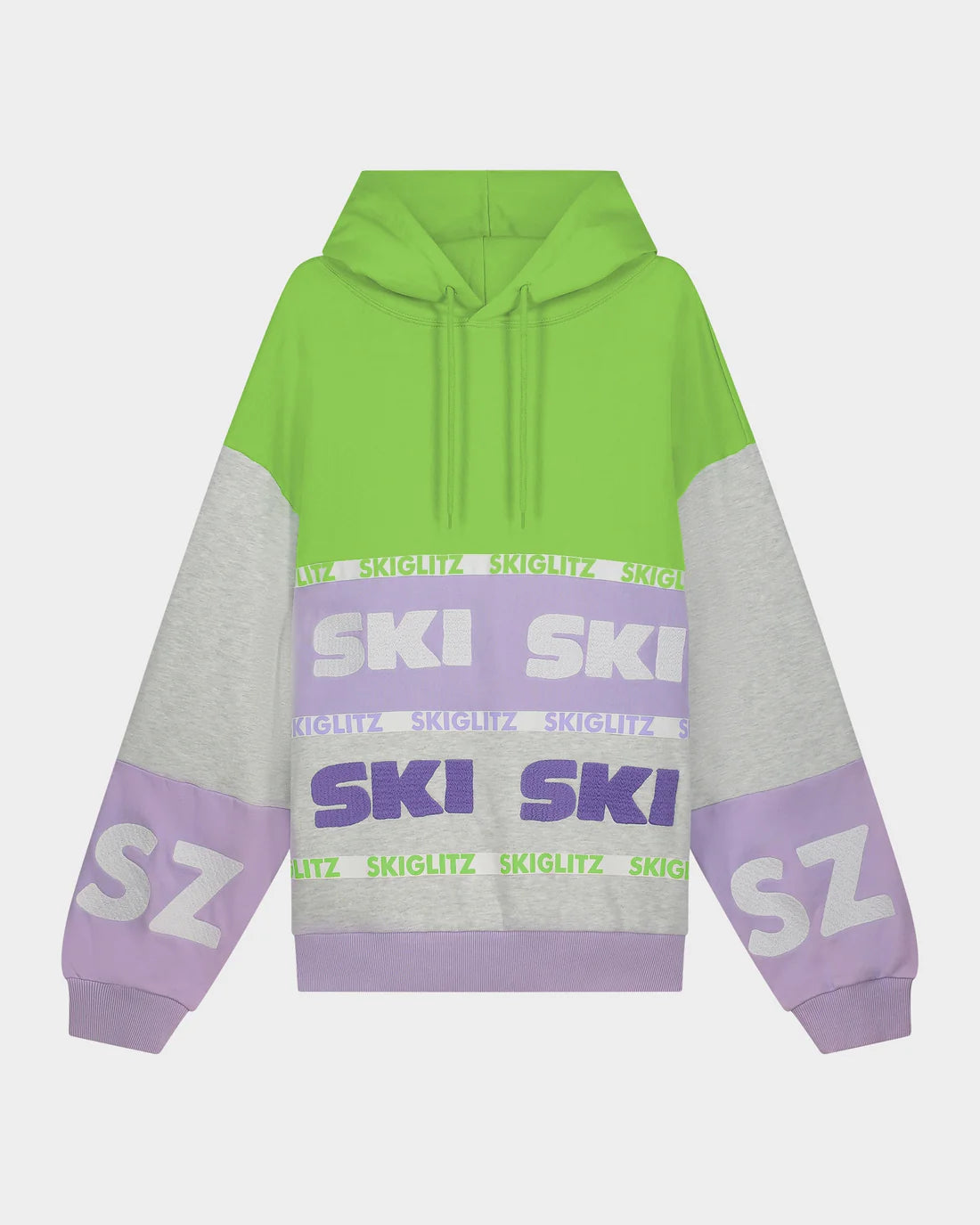 Stieglitz Heidi Kapuzenpullover Melange Grau - Oversized Komfort - 80% Baumwolle / 20% Polyester - SKIGLITZ Kollektion - Größe M