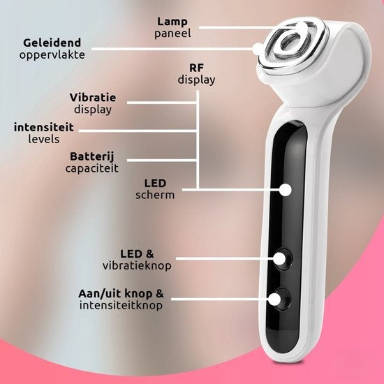 TheBeautyWay Skin Rejuvenator - 7 Stufen - Kabellos - Facelift Gerät - Facelift Geräte Damen - Facelift Gerät - Hautpflege - USB aufladbar - Gesichtsreinigung - Reduzieren Sie Akne, Linien, Falten und Müdigkeit