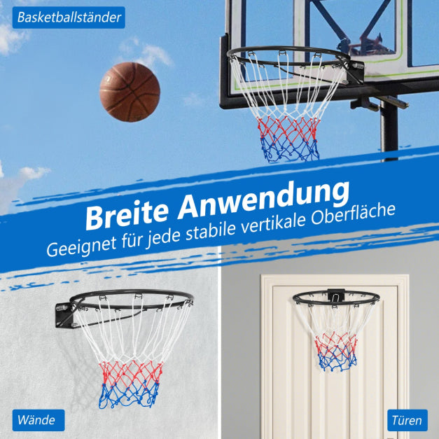 Coast Basketball Ring - Metall & Polyester - Ø45cm - 58 x 48 x 10 cm - Schwarz