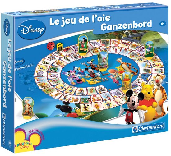 Clementoni Brettspiel – Gänsespiel Disney – Gesellschaftsspiel für die Familie – Kinder ab 6 Jahren