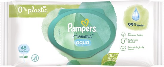 Pampers – Harmonie Aqua – Feuchttücher – 48 Tücher – 1 x 48