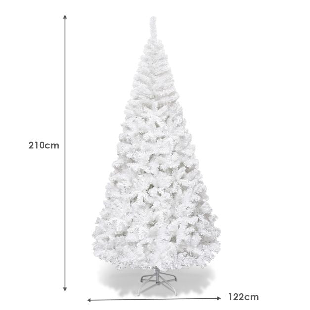 Coast Weihnachtsbaum Künstlicher Tannenbaum - Metallständer - 240 cm - Weiß