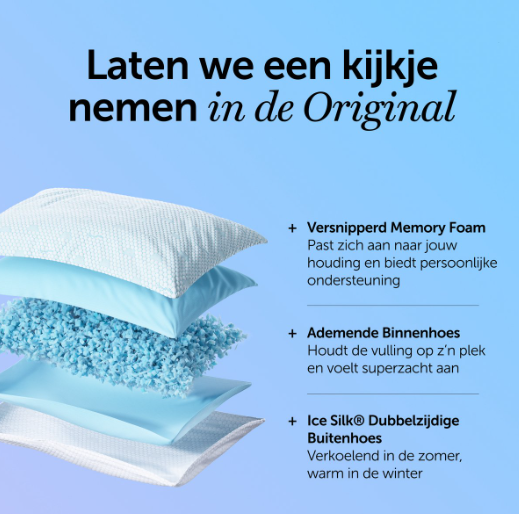 Cloudpillo Original Kopfkissen – Memory-Schaum – 50 x 70 cm