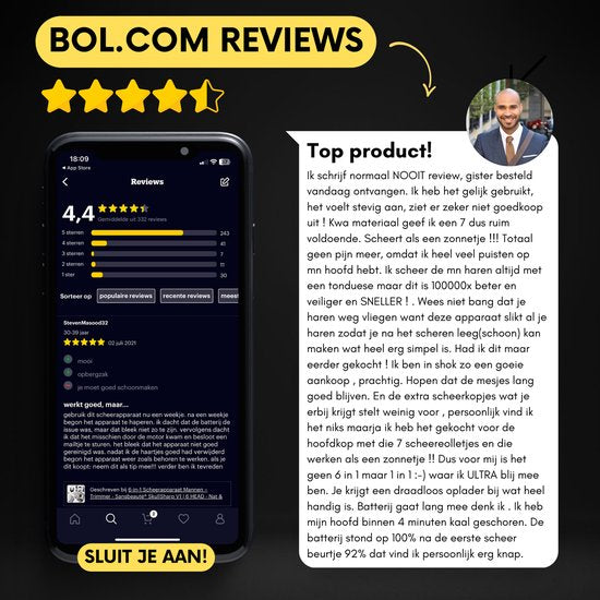 6-in-1 Rasierer für Männer - Trimmer - Clipper - Sansbeauté® SkullSharp PRO - Elektrischer Gesichts- und Kopfrasierer - Schädelrasierer - Nass- und Trockenrasur - Kabelloses Laden - Elektrisch