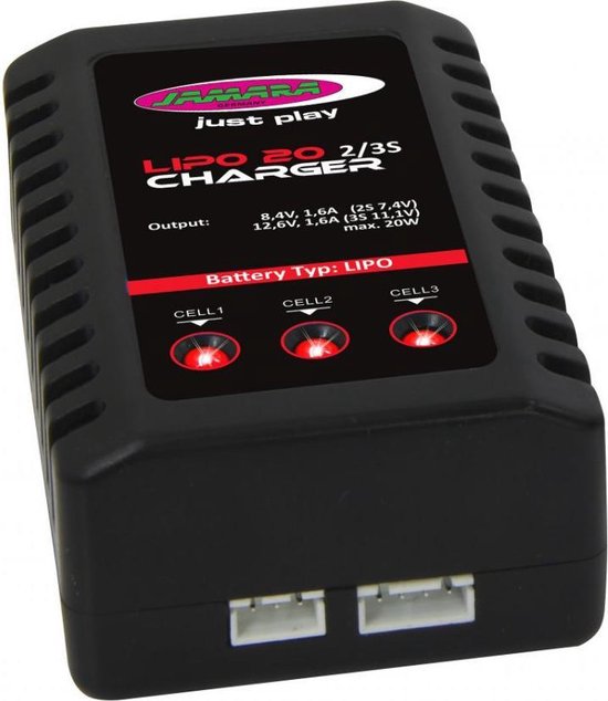 Jamara Lipo-Ladegerät 2s/3s 50/60 Hz 25 W Schwarz