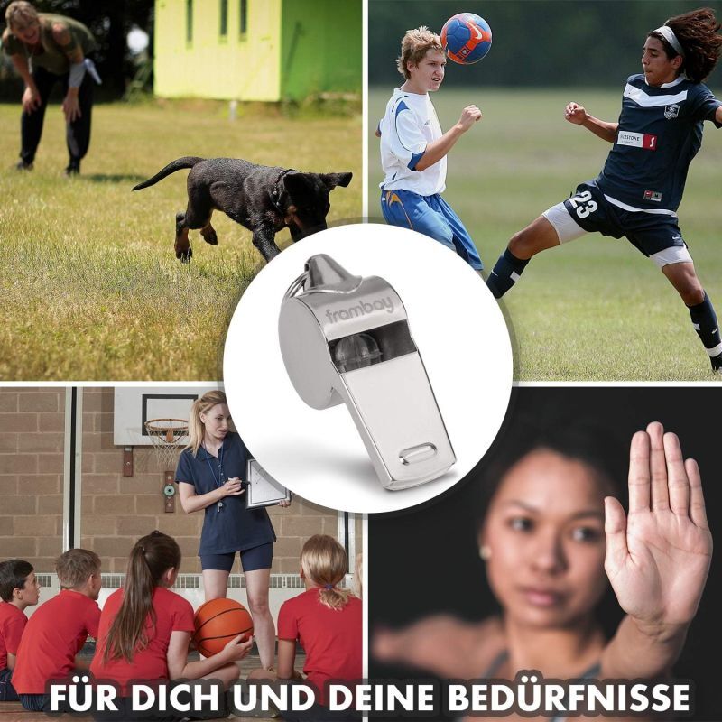 Pfeife - Pfeife mit innovativem [AirSpin]-Ball I Schiedsrichterpfeife I Signalpfeife I Notfallpfeife I Pfeife für den Sportunterricht I Pfeife für Kinder