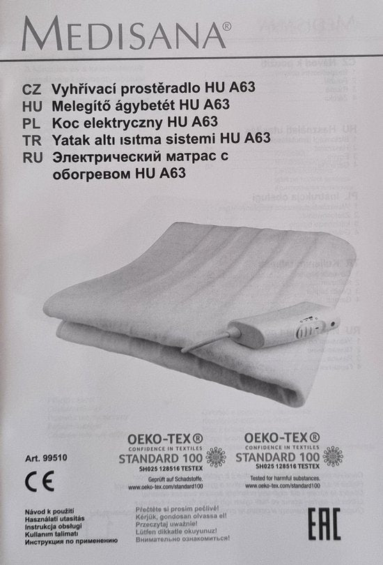 Medisana HU A63 - Elektrische Decke - 150x80 cm