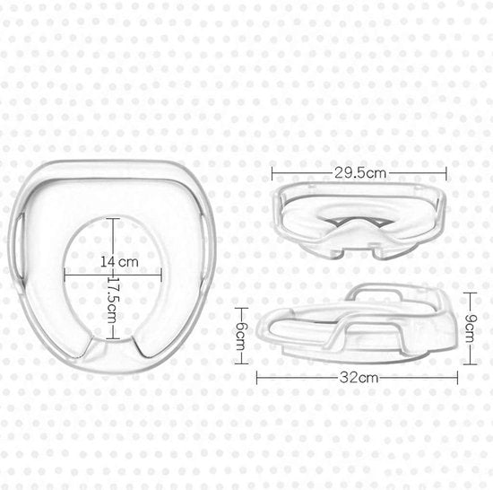 Universeller Toilettensitz für Kinder – Kindertoilettensitz – WC-Sitzerhöhung – Tragbarer Toilettensitz mit Griffen – Rutschfest – Weiß