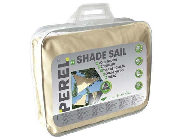 Perel Sonnensegel - Dreieck - 5 X 5 X 5 M - Farbe: Creme