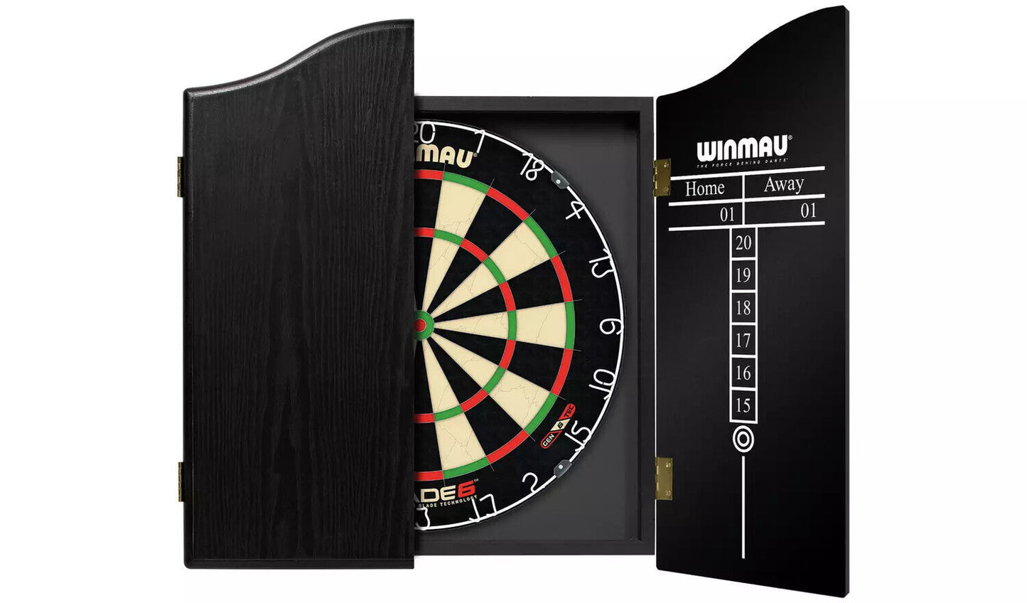 Winmau Blade 6 Darts Set mit Aufbewahrungskoffer - Schwarz - 60×54×8 cm