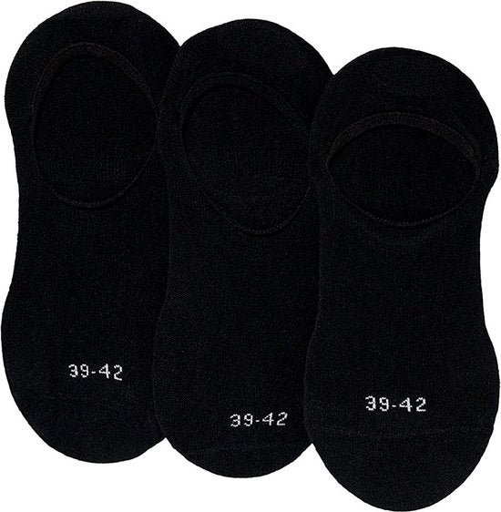 3 Paar No Show Low Trainer Socken - Füßlinge Strümpfe Füße - 38 - Schwarz