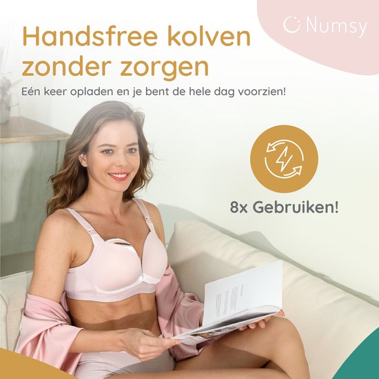 Numsy Elektrische kabellose Milchpumpe (einseitig) – Freihändig – BPA-frei – Einseitig