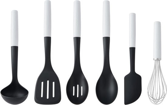 KitchenAid Küchenutensilien Set 6-teilig Nylon-Silber Küchenutensilien Set - Weiß